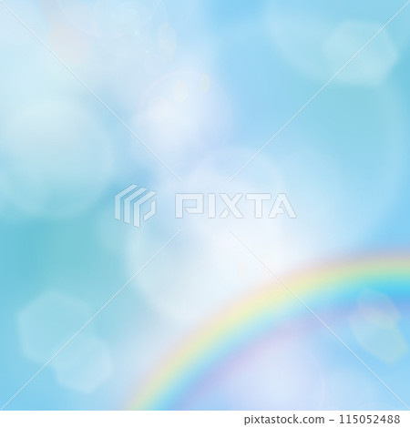 淺藍色背景和彩虹圖片素材 淺藍色背景和彩虹圖片素材 115052488