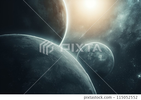從地球上空看太空日出地球曙光 115052552