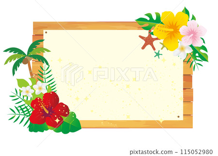 夏威夷芙蓉熱帶框架 115052980