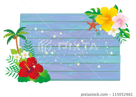 夏威夷芙蓉熱帶框架 115052981