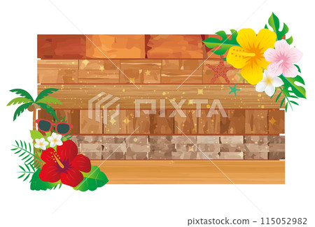 夏威夷芙蓉熱帶框架 115052982
