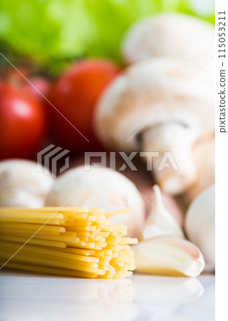 Pasta spaghetti with vegetables 115053211