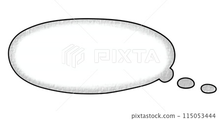 Loose and simple horizontal speech bubble - Thinking Analog style 115053444