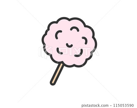 棉花糖圖示插圖（畫線顏色） 115053590