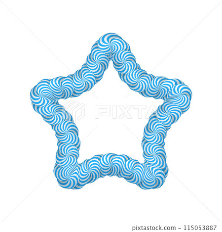 Lollipop star blue frame Lollipop star blue frame 115053887