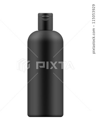 Mock-up of white plastic bottle 115053929
