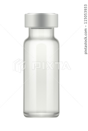 Transparent glass vial for drug. Transparent glass vial for drug. 115053933