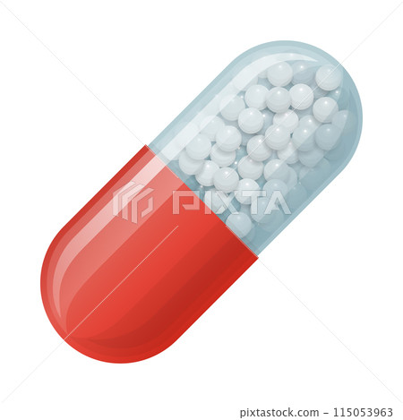 Vector capsule with small balls Vector capsule with small balls 115053963