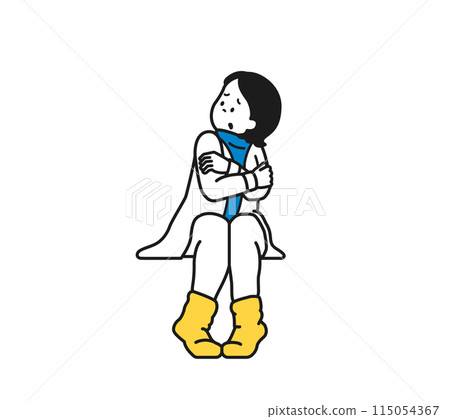 一個看起來很冷的女人 115054367