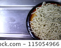 Boiling soba noodles during the hand-made soba experience 115054966