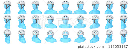 Bicycle accessories illustration material Helmet (1) White Wearing image Cut collection 27-piece set Bicycle accessories illustration material Helmet (1) White Wearing image Cut collection 27-piece set 115055187