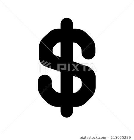 簡單的金錢圖標 $ 美元 簡單的金錢圖標 $ 美元 115055229