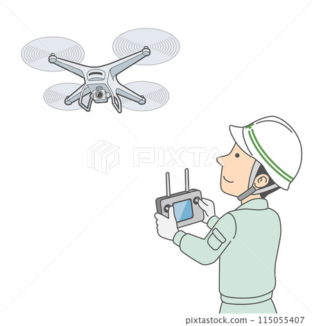 技術人員使用無人機拍攝空拍照片 技術人員使用無人機拍攝空拍照片 115055407