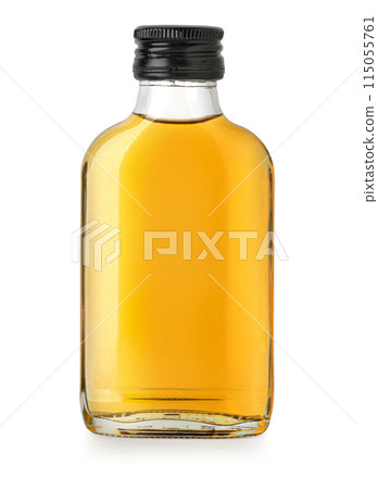 Full small flat whiskey bottle Full small flat whiskey bottle 115055761