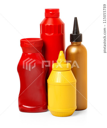 plastic bbq bottles isolated plastic bbq bottles isolated 115055789