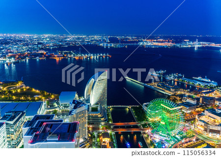 (Kanagawa Prefecture) Twilight Minato Mirai as seen from Yokohama Landmark Tower 115056334