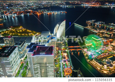 (Kanagawa Prefecture) Twilight Minato Mirai as seen from Yokohama Landmark Tower 115056335