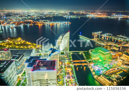 (Kanagawa Prefecture) Twilight Minato Mirai as seen from Yokohama Landmark Tower 115056336
