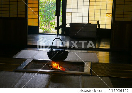 Hearth of old folk house 115056522