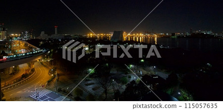 Night view of Odaiba, Yurikamome Line 115057635