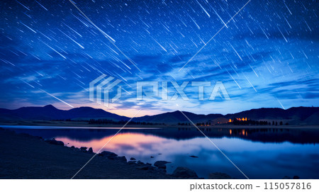 Sun, planets of the solar system and planet Earth, galaxies, stars, comet, asteroid, meteorite, nebula. Space panorama of the universe. 115057816