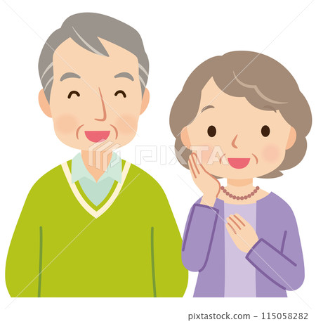 友善的年長夫婦，高級 115058282