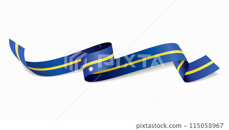 Nauru flag wavy abstract background. Vector illustration. Nauru flag wavy abstract background. Vector illustration. 115058967
