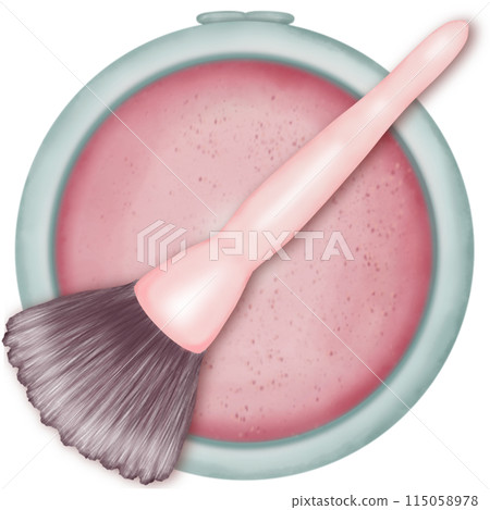 Cheek Blush with hand drawn,cartoon style,painted with watercolors,Earth tone. Cheek Blush with hand drawn,cartoon style,painted with watercolors,Earth tone. 115058978