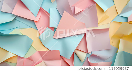 collage made of colored paper. abstract background 115059987