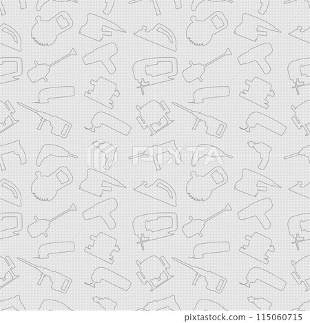 Industrial power tools background and pattern. Vector seamless repeating template. 115060715