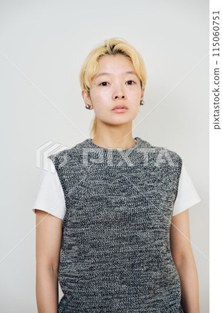 Blonde woman portrait Blonde woman portrait 115060751