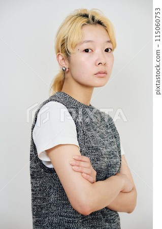 Blonde woman portrait Blonde woman portrait 115060753