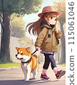 AI插畫女孩與柴犬03 115061046