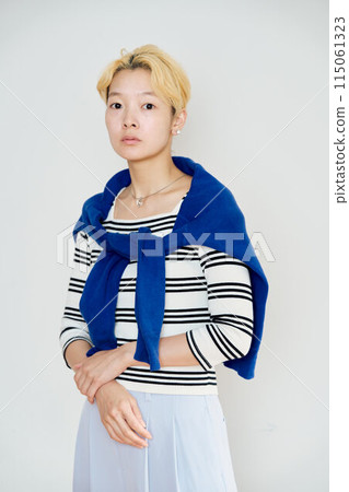 Creative blonde woman portrait Creative blonde woman portrait 115061323