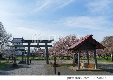 松前,北海道著名的賞櫻勝地,春天的松前城 松前,北海道著名的賞櫻勝地,春天的松前城 115061628