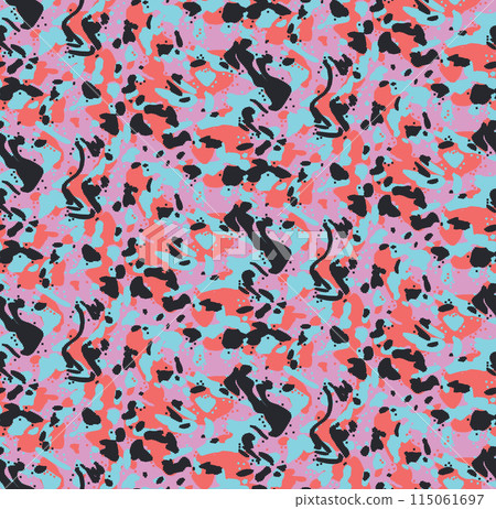 Neon color pixelated camouflage patterns 115061697