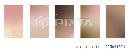 Nude gradient. Pastel nude background set, modern gradient vector design. Trendy screen. Nude gradient. Pastel nude background set, modern gradient vector design. Trendy screen. 115061854