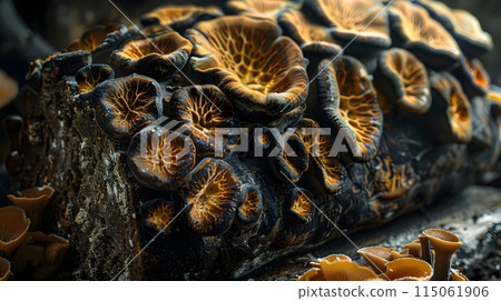 Mutated Fungus Overtaking Loaf of Bread Food Safety Hazard with Dramatic Lighting 115061906