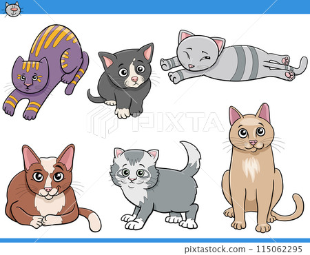 cartoon cats and kittens comic characters set cartoon cats and kittens comic characters set 115062295