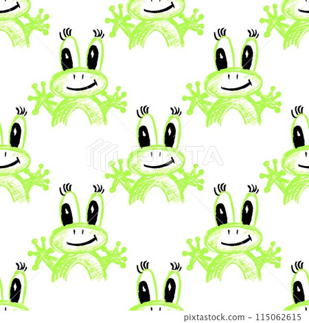 Seamless pattern. Children's drawings with wax crayons 115062615