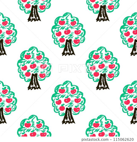 Seamless pattern. Children's drawings with wax crayons Seamless pattern. Children's drawings with wax crayons 115062620