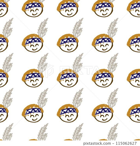 Seamless pattern. Children's drawings with wax crayons Seamless pattern. Children's drawings with wax crayons 115062627