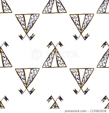 Seamless pattern. Children's drawings with wax crayons Seamless pattern. Children's drawings with wax crayons 115062636