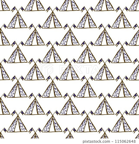Seamless pattern. Children's drawings with wax crayons 115062648