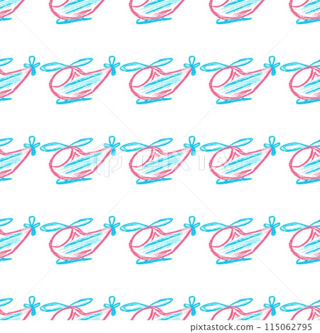 Seamless pattern. Children's drawings with wax crayons 115062795