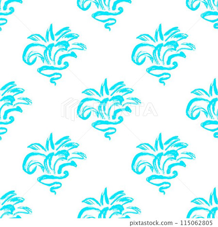 Seamless pattern. Children's drawings with wax crayons 115062805