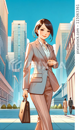 Women walking in the office town 115063361