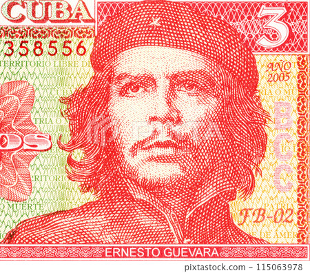 Ernesto "Che" Guevara (1928 - 1967). Portrait form vintage Cuba 3 Pesos 2005 Ernesto "Che" Guevara (1928 - 1967). Portrait form vintage Cuba 3 Pesos 2005 115063978