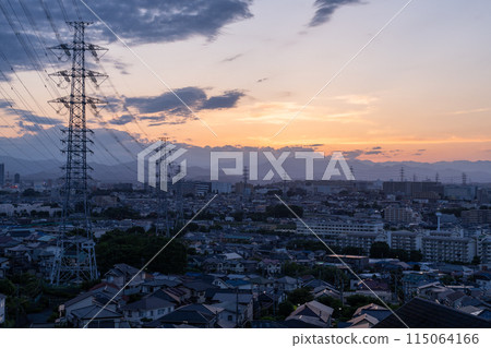 《東京》遍佈住宅區的夜景/東京郊區 《東京》遍佈住宅區的夜景/東京郊區 115064166