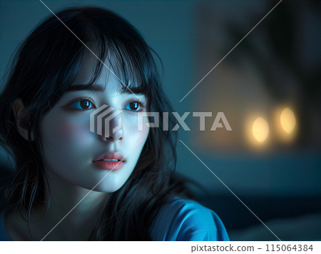 A woman who is about to cry 115064384